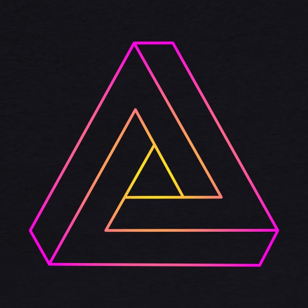 Escher triangle (yellow to magenta radial gradient) by TRIME